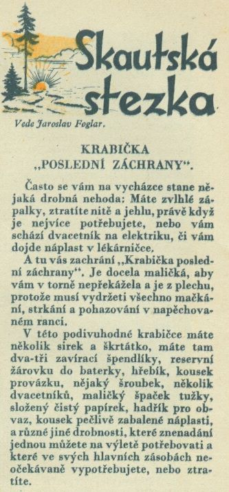 KPZ v Skautsk� stezce Mlad�ho hlasatele